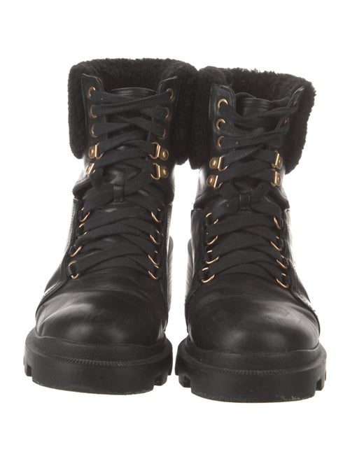 Alice + Olivia Leather Combat Boots