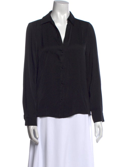 Alice + Olivia Silk Long Sleeve Button-Up Top