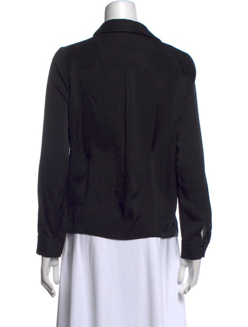 Alice + Olivia Silk Long Sleeve Button-Up Top