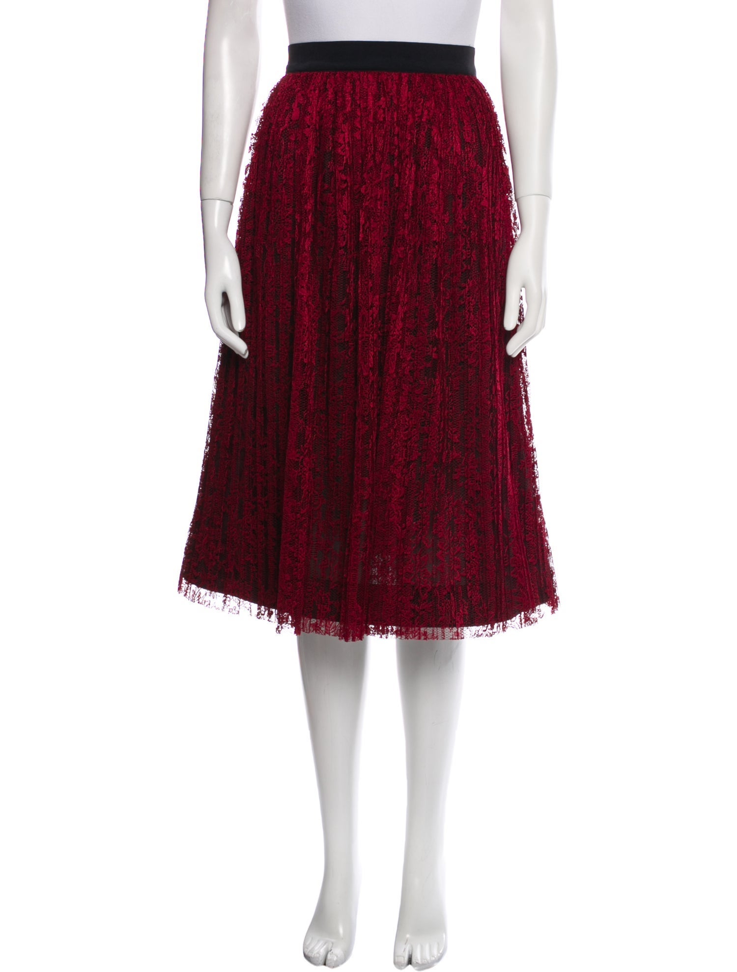 Alice + Olivia Lace Pattern Knee-Length Skirt