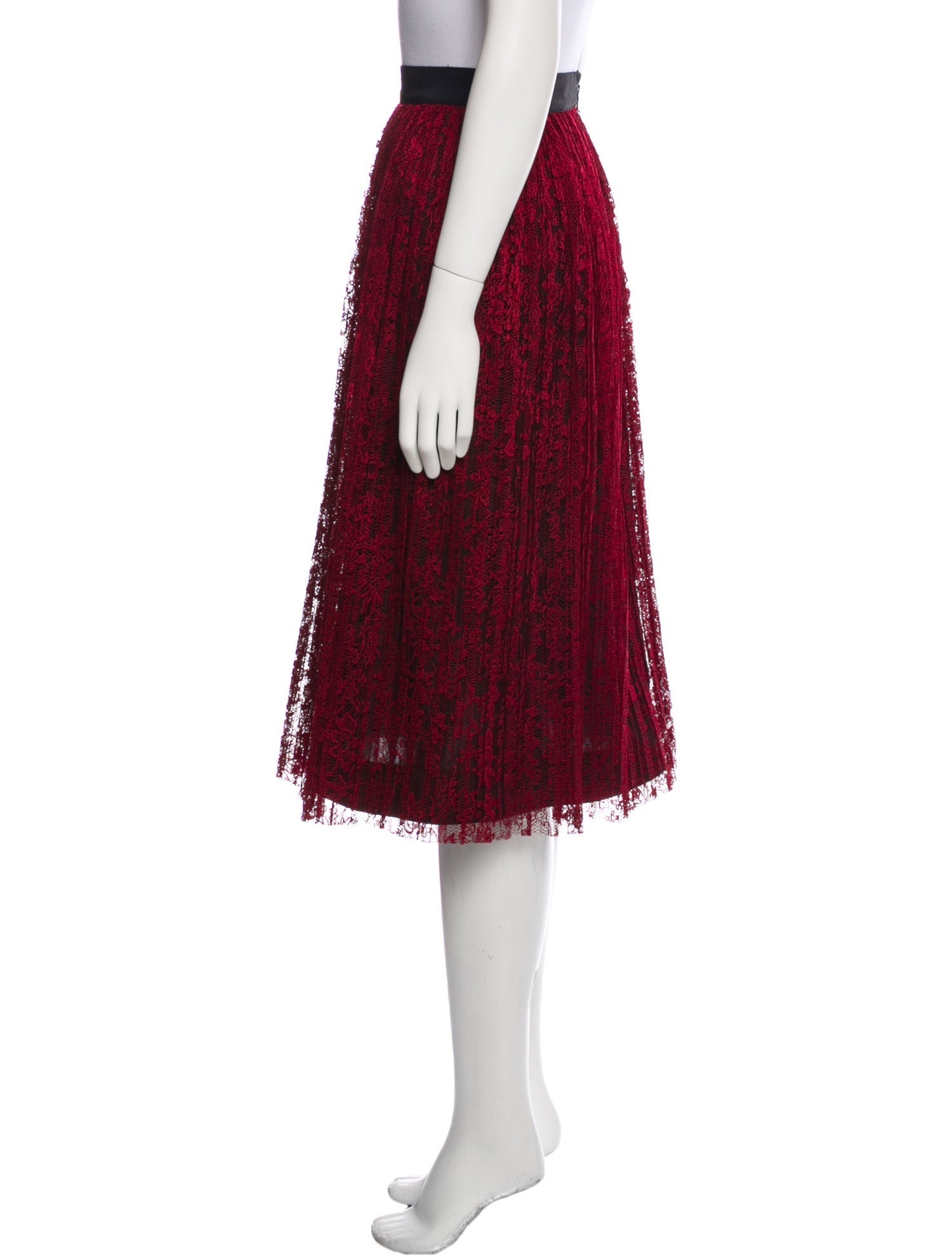 Alice + Olivia Lace Pattern Knee-Length Skirt