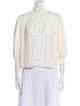 Alice + Olivia Mock Neck Three-Quarter Sleeve Blouse