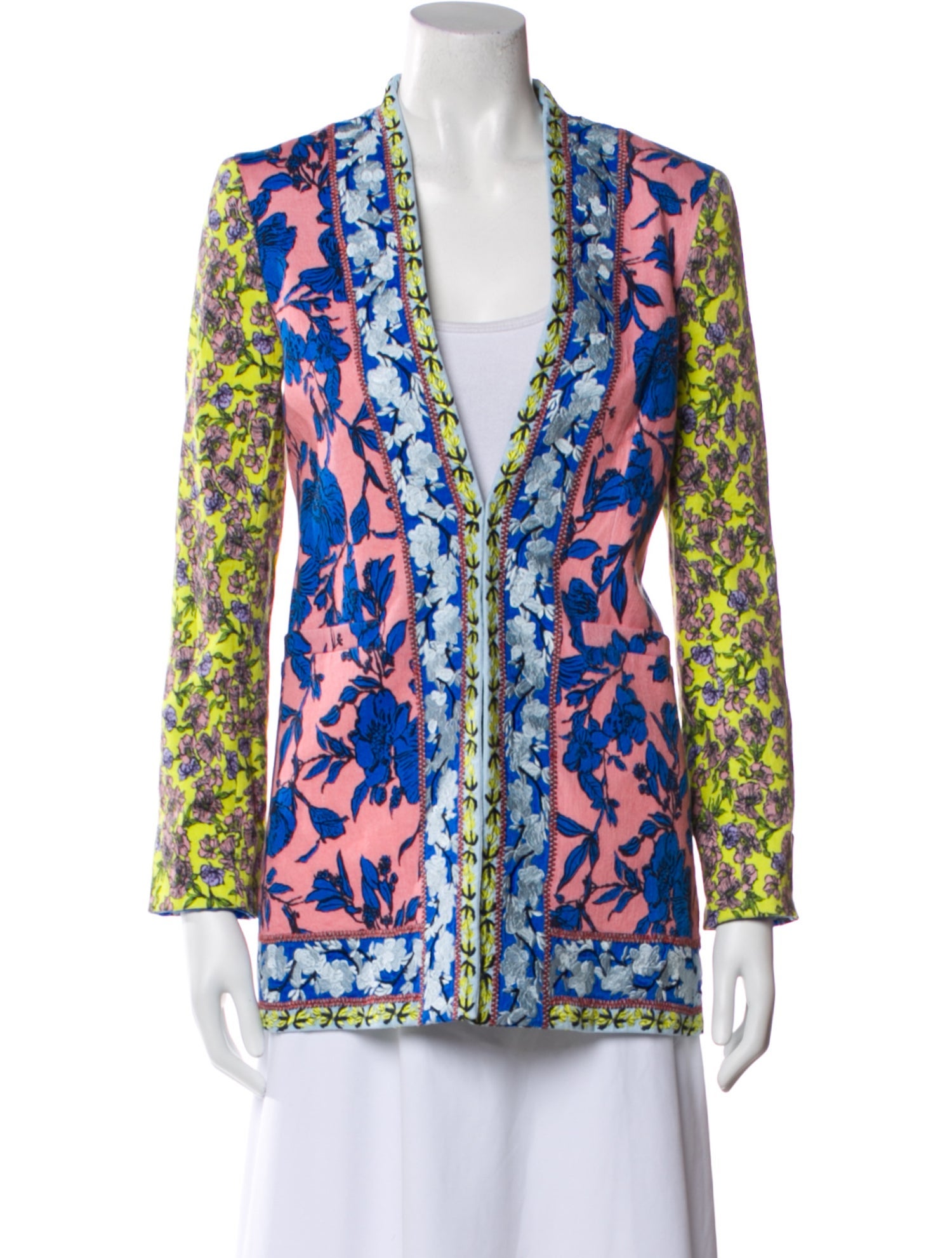 Alice + Olivia Linen Floral Print Blazer w/ Tags