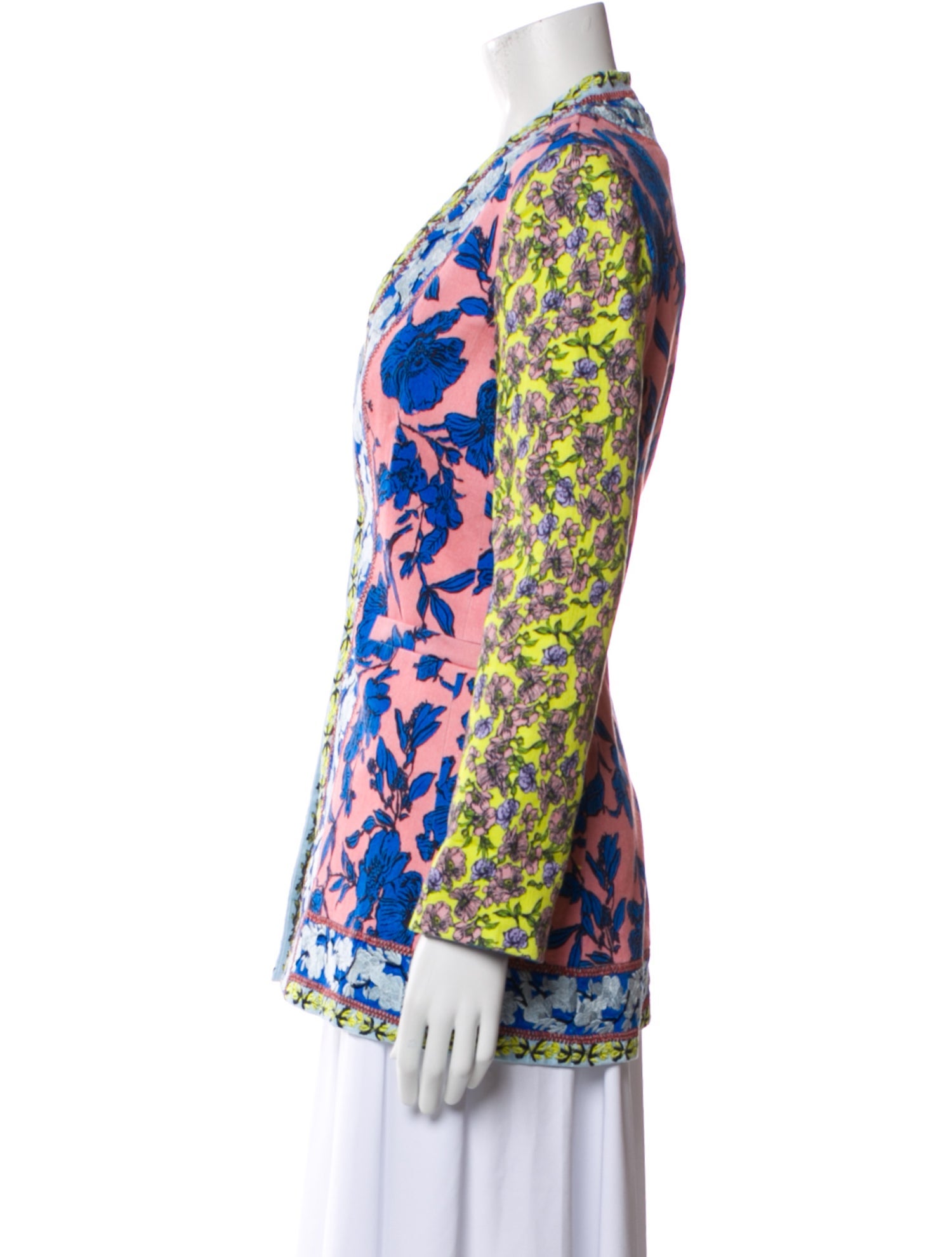 Alice + Olivia Linen Floral Print Blazer w/ Tags