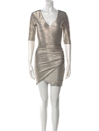 Alice + Olivia V-Neck Mini Dress