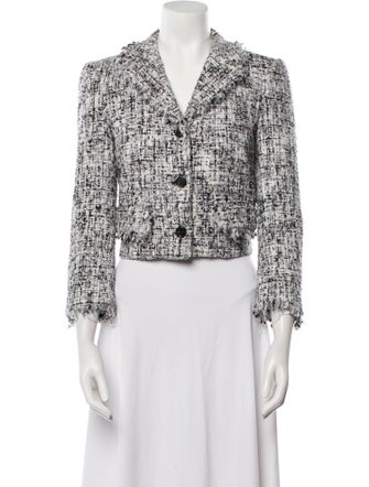 Alice + Olivia Nylon Tweed Pattern Blazer