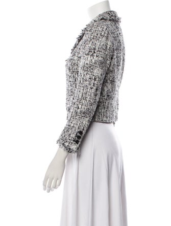 Alice + Olivia Nylon Tweed Pattern Blazer