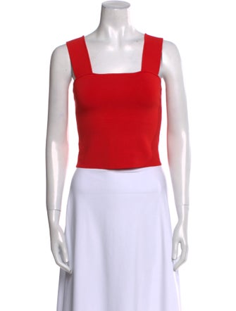 Alice + Olivia Square Neckline Sleeveless Crop Top