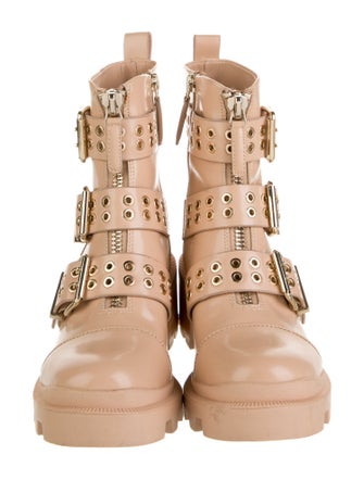 Alice + Olivia Patent Leather Combat Boots