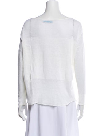 Alice + Olivia Linen Bateau Neckline Sweatshirt