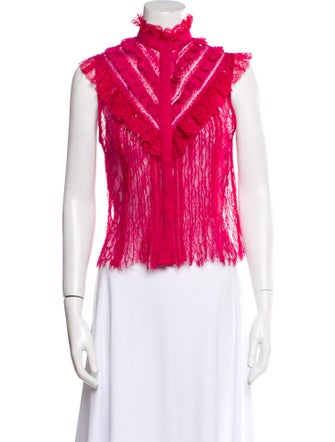 Alice + Olivia Mock Neck Sleeveless Top