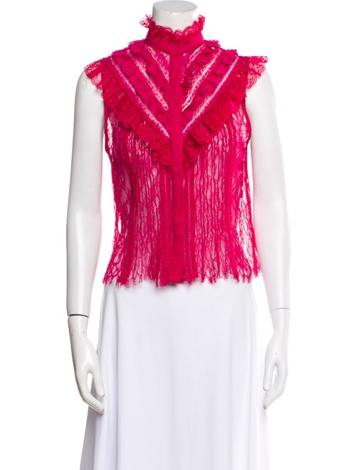 Alice + Olivia Mock Neck Sleeveless Top