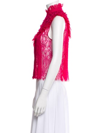 Alice + Olivia Mock Neck Sleeveless Top