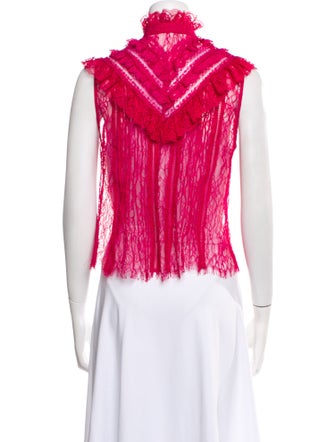 Alice + Olivia Mock Neck Sleeveless Top