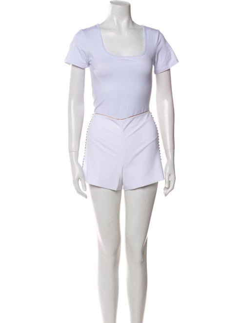 Alice + Olivia Pleated Accents Short Set