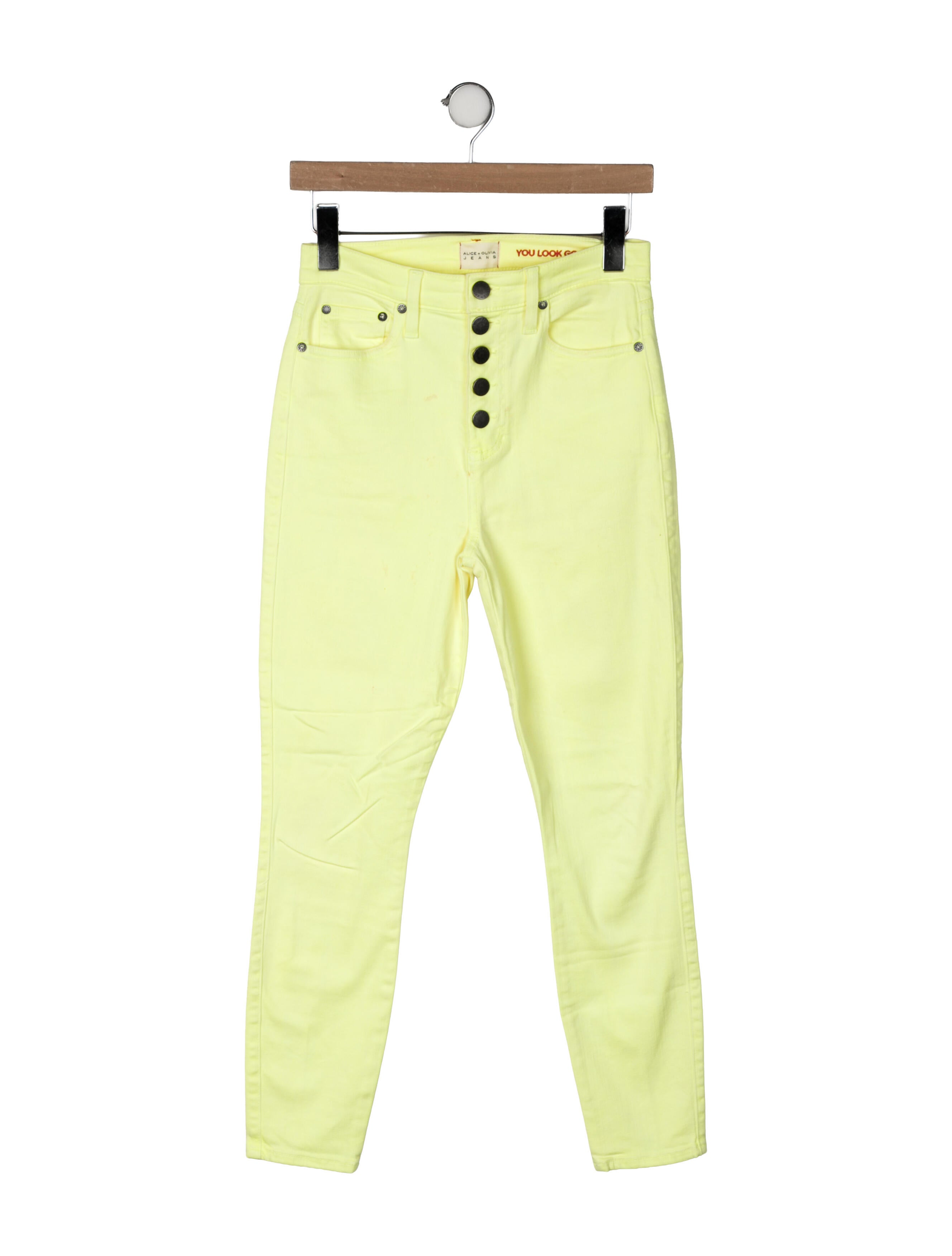 Alice + Olivia High-Rise Straight Leg Jeans