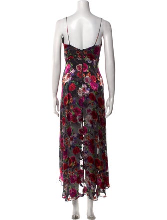 Alice + Olivia Floral Print Long Dress