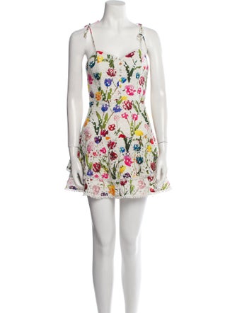 Alice + Olivia Floral Print Mini Dress