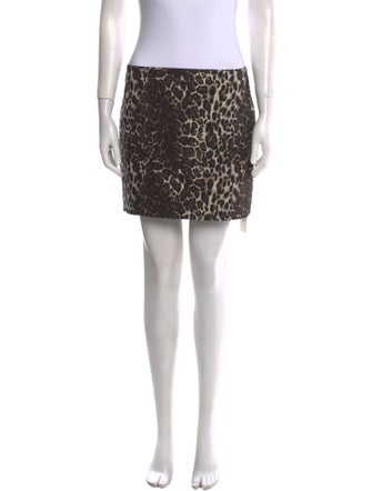Alice + Olivia Animal Print Mini Skirt
