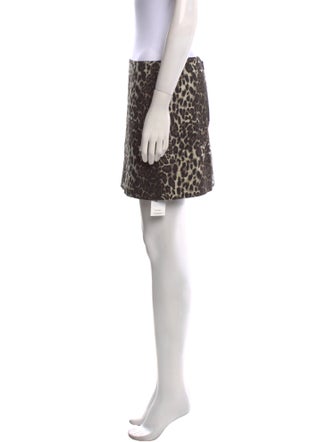 Alice + Olivia Animal Print Mini Skirt