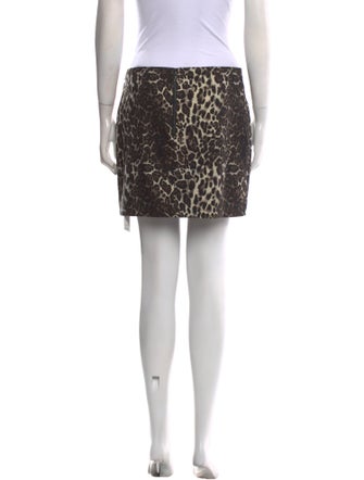 Alice + Olivia Animal Print Mini Skirt