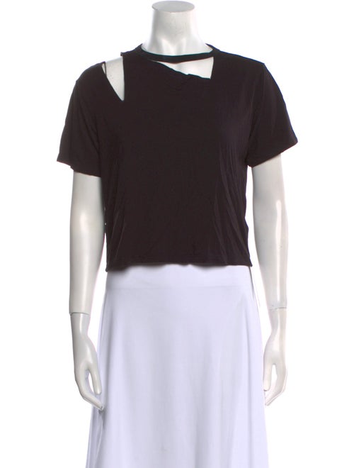 Alice + Olivia Crew Neck Short Sleeve Crop Top