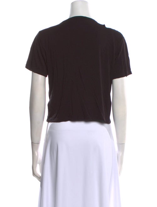 Alice + Olivia Crew Neck Short Sleeve Crop Top