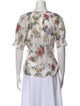 Alice + Olivia Floral Print V-Neck Blouse