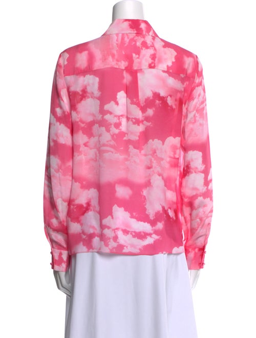 Alice + Olivia Silk Printed Button-Up Top
