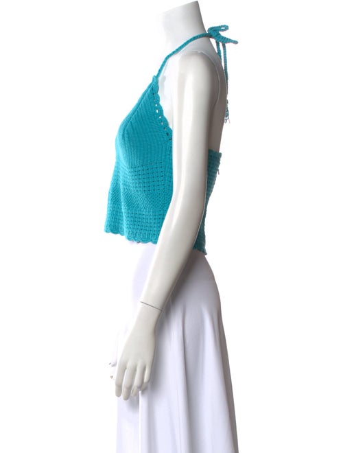 Alice + Olivia Halterneck Sleeveless Crop Top