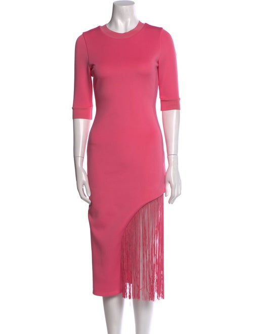 Alice + Olivia Crew Neck Midi Length Dress