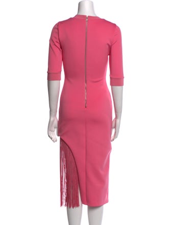 Alice + Olivia Crew Neck Midi Length Dress