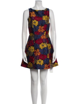Alice + Olivia Floral Print Mini Dress