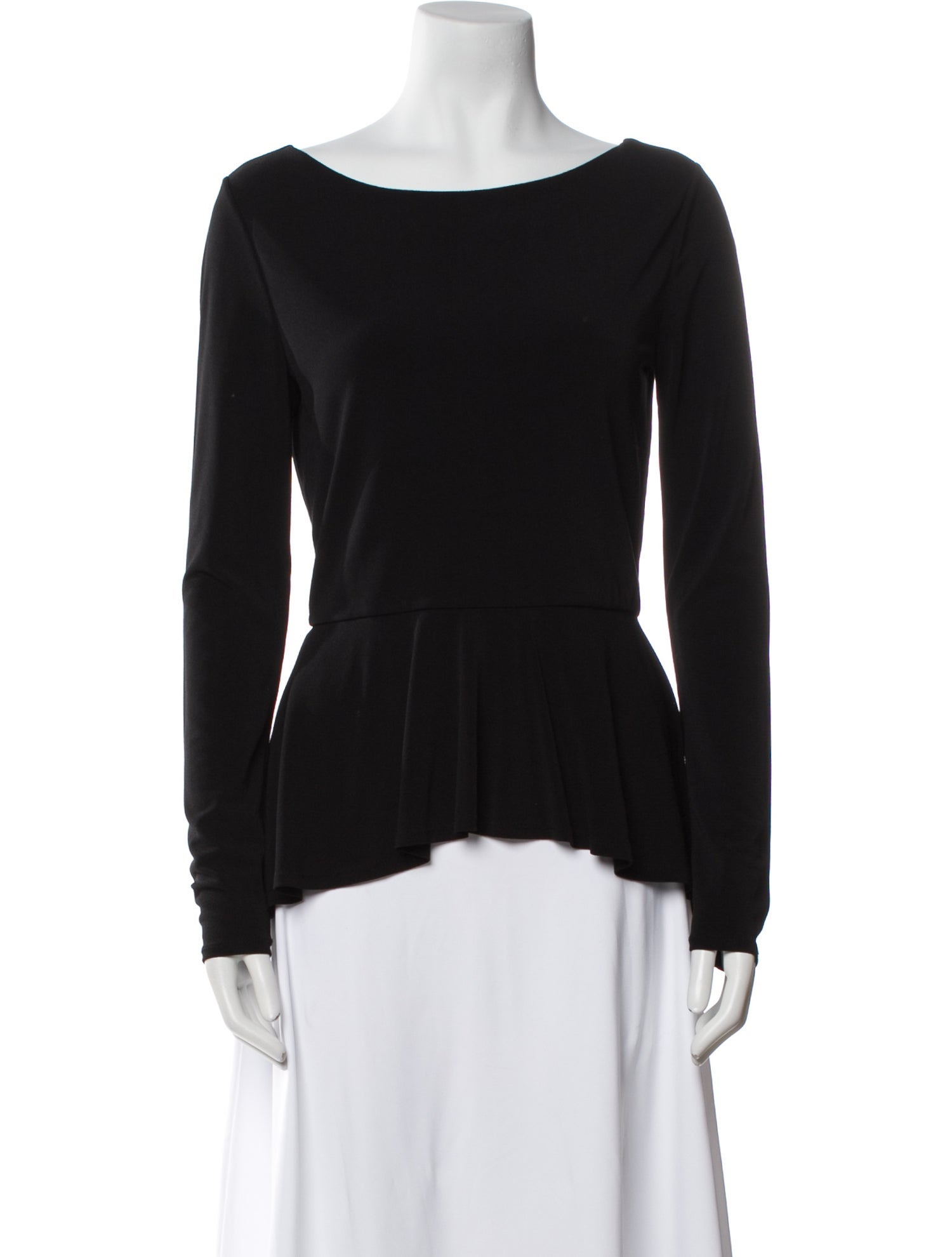 Alice + Olivia Bateau Neckline Long Sleeve Top