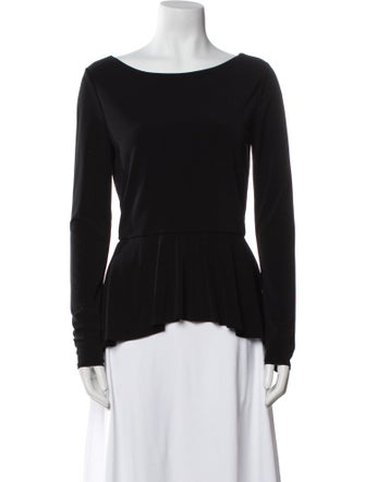 Alice + Olivia Bateau Neckline Long Sleeve Top