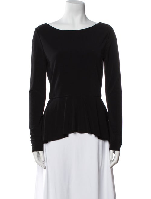 Alice + Olivia Bateau Neckline Long Sleeve Top