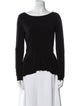 Alice + Olivia Bateau Neckline Long Sleeve Top