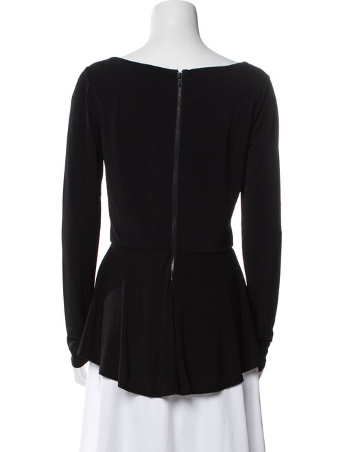 Alice + Olivia Bateau Neckline Long Sleeve Top