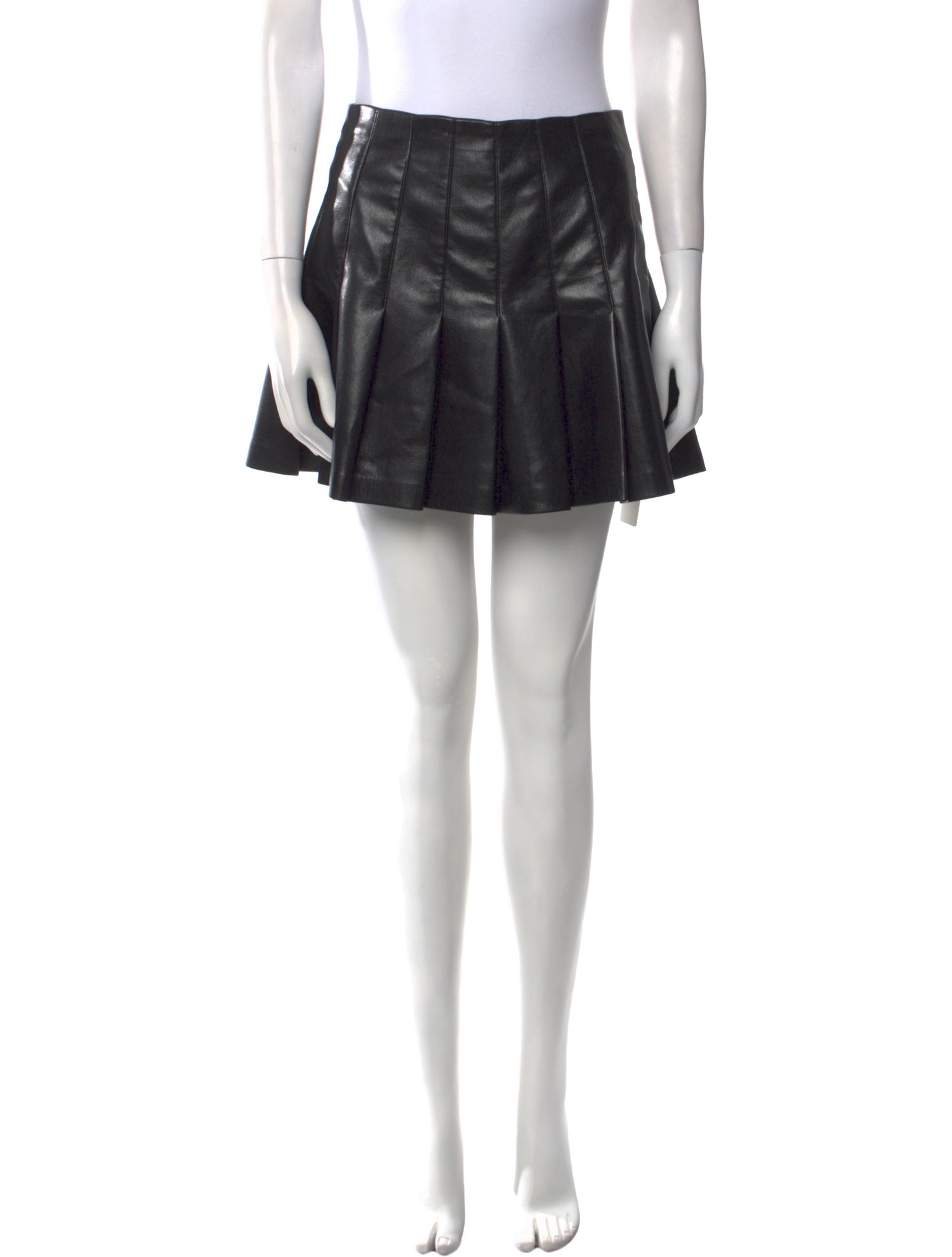 Alice + Olivia Pleated Accents Mini Skirt