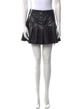 Alice + Olivia Pleated Accents Mini Skirt
