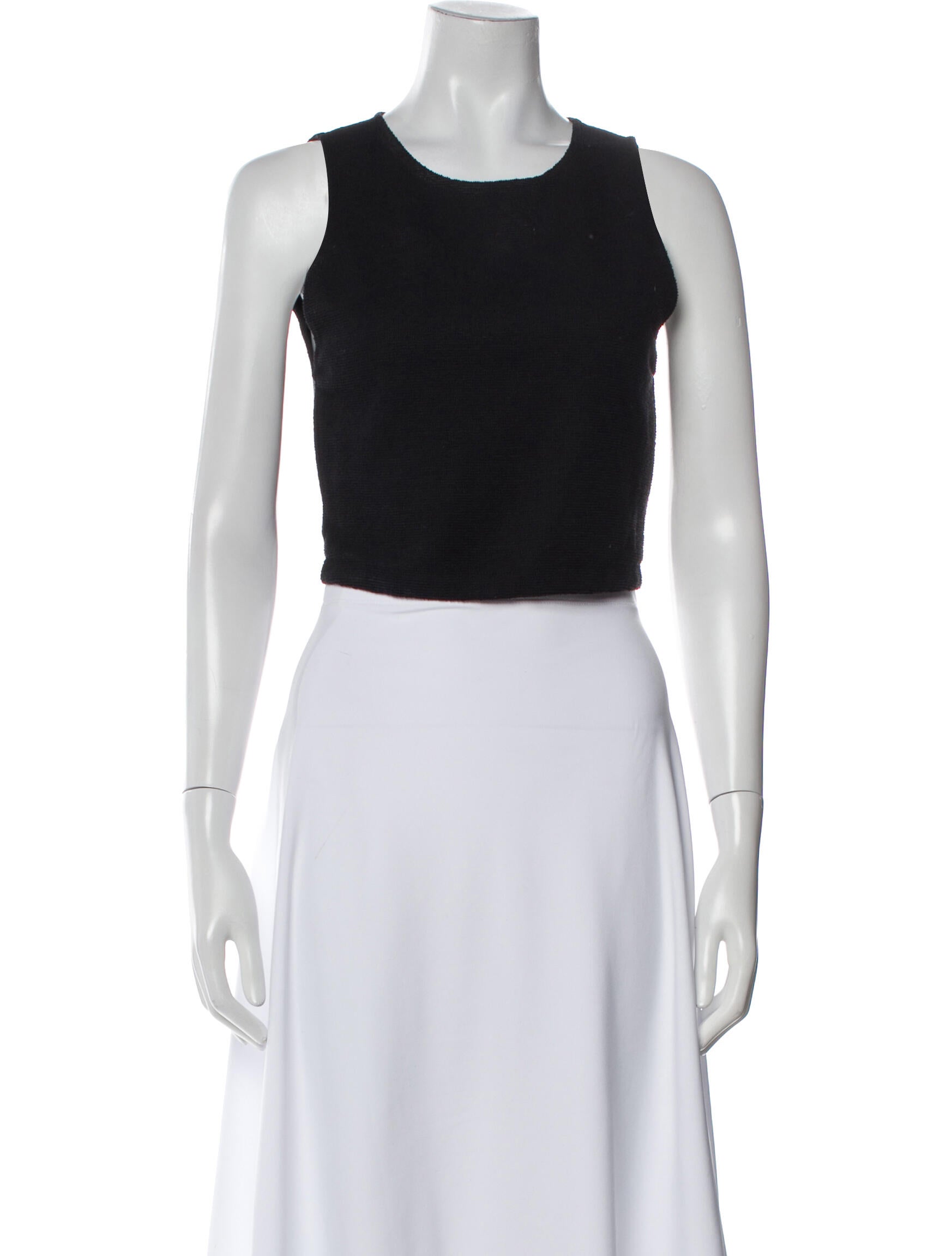 Alice + Olivia Scoop Neck Sleeveless Crop Top