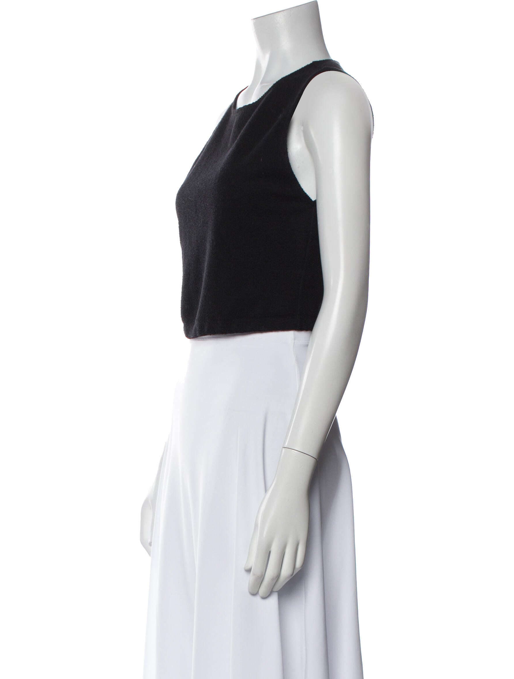 Alice + Olivia Scoop Neck Sleeveless Crop Top