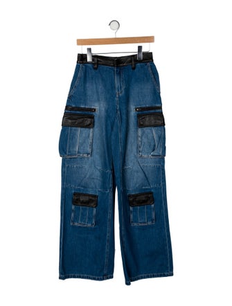 Alice + Olivia Mid-Rise Wide Leg Jeans