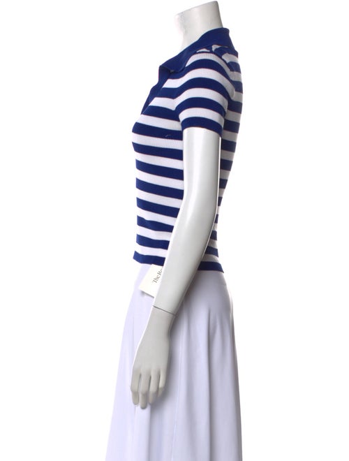 Alice + Olivia Striped V-Neck Crop Top
