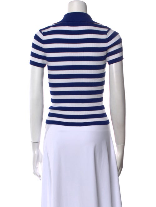 Alice + Olivia Striped V-Neck Crop Top