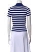 Alice + Olivia Striped V-Neck Crop Top
