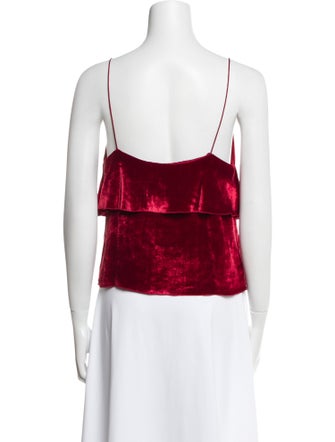 Alice + Olivia Velvet V-Neck Top