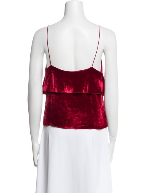 Alice + Olivia Velvet V-Neck Top