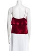 Alice + Olivia Velvet V-Neck Top