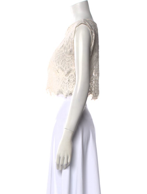 Alice + Olivia Bateau Neckline Sleeveless Crop Top